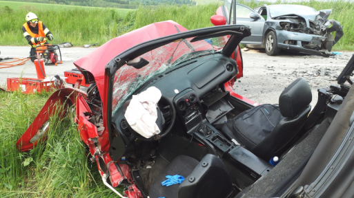 Nehoda se zraněními mezi Lanškrounem a Nepomuky