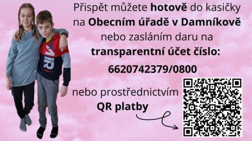 Pomozte osiřelým dětem Aničce a Vítkovi z Damníkova
