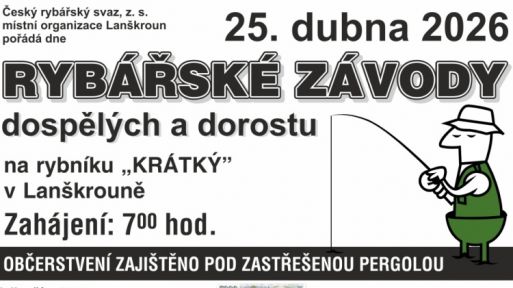 25. duben - Rybářské závody na rybníku Krátký