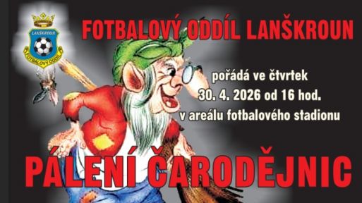 30. duben - Pálení čarodějnic v areálu fotbalového stadionu