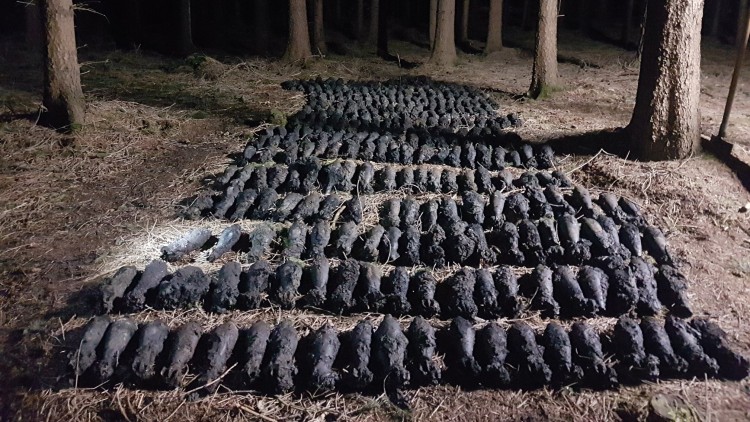 V lese u Vysokého Mýta byly stovky dělostřeleckých min