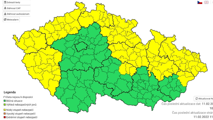 Meteorologové varují před náledím