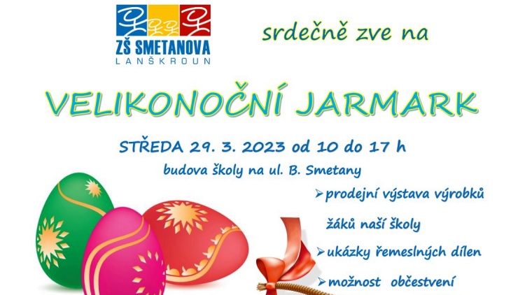 29. březen - Velikonoční jarmark na ZŠ Smetanova