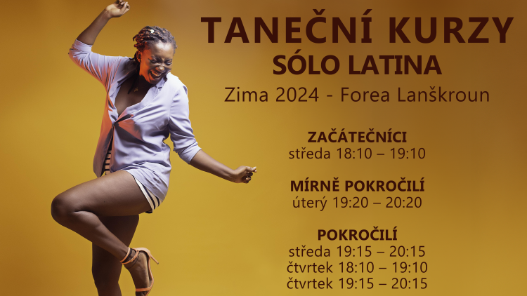 Inzerce: Taneční kurzy sólo latina zima 2024 Forea Lanškroun