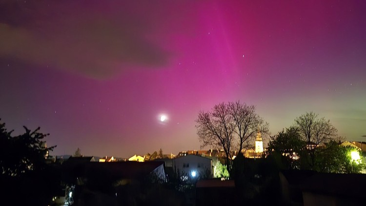 Polární záře i nad Lanškrounskem