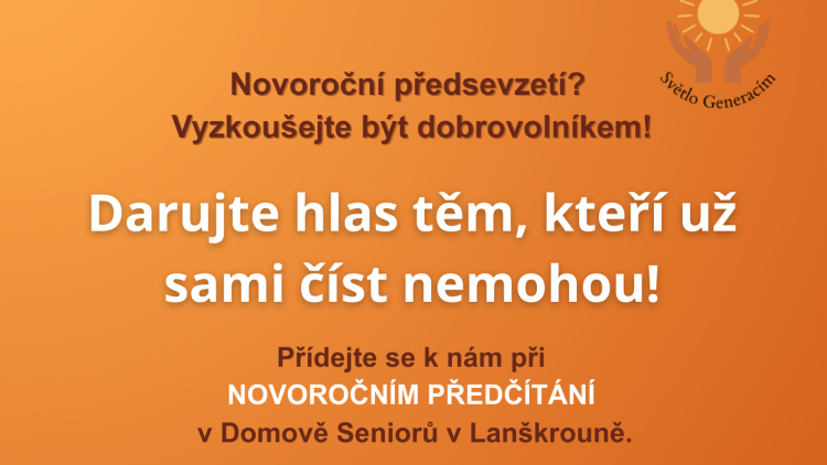 16. leden - Darujte hlas těm, kteří už sami číst nemohou