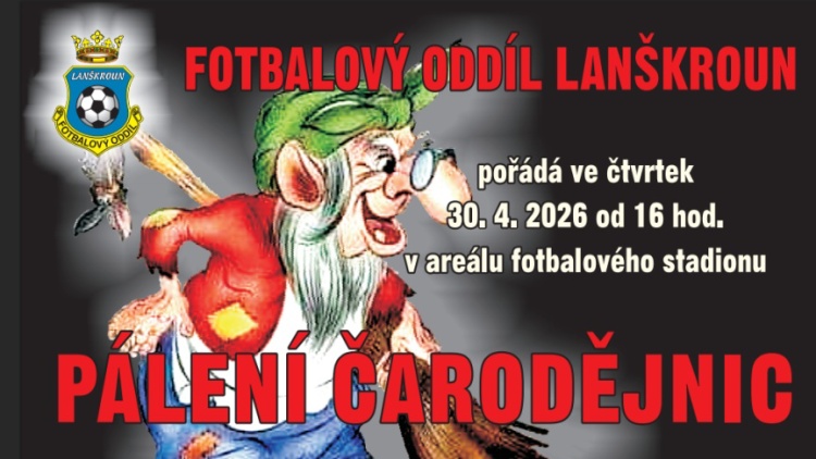 30. duben - Pálení čarodějnice v areálu fotbalového stadionu
